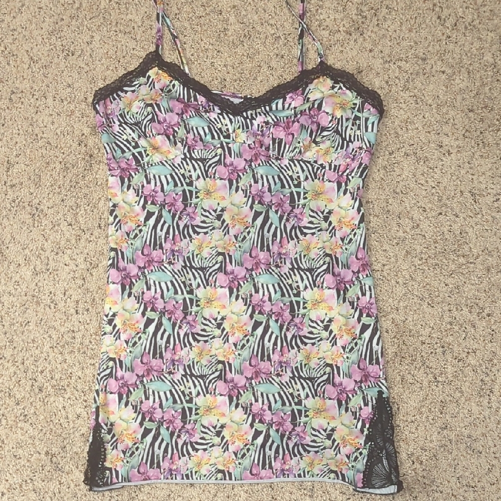 Floral Zebra Print Camisole